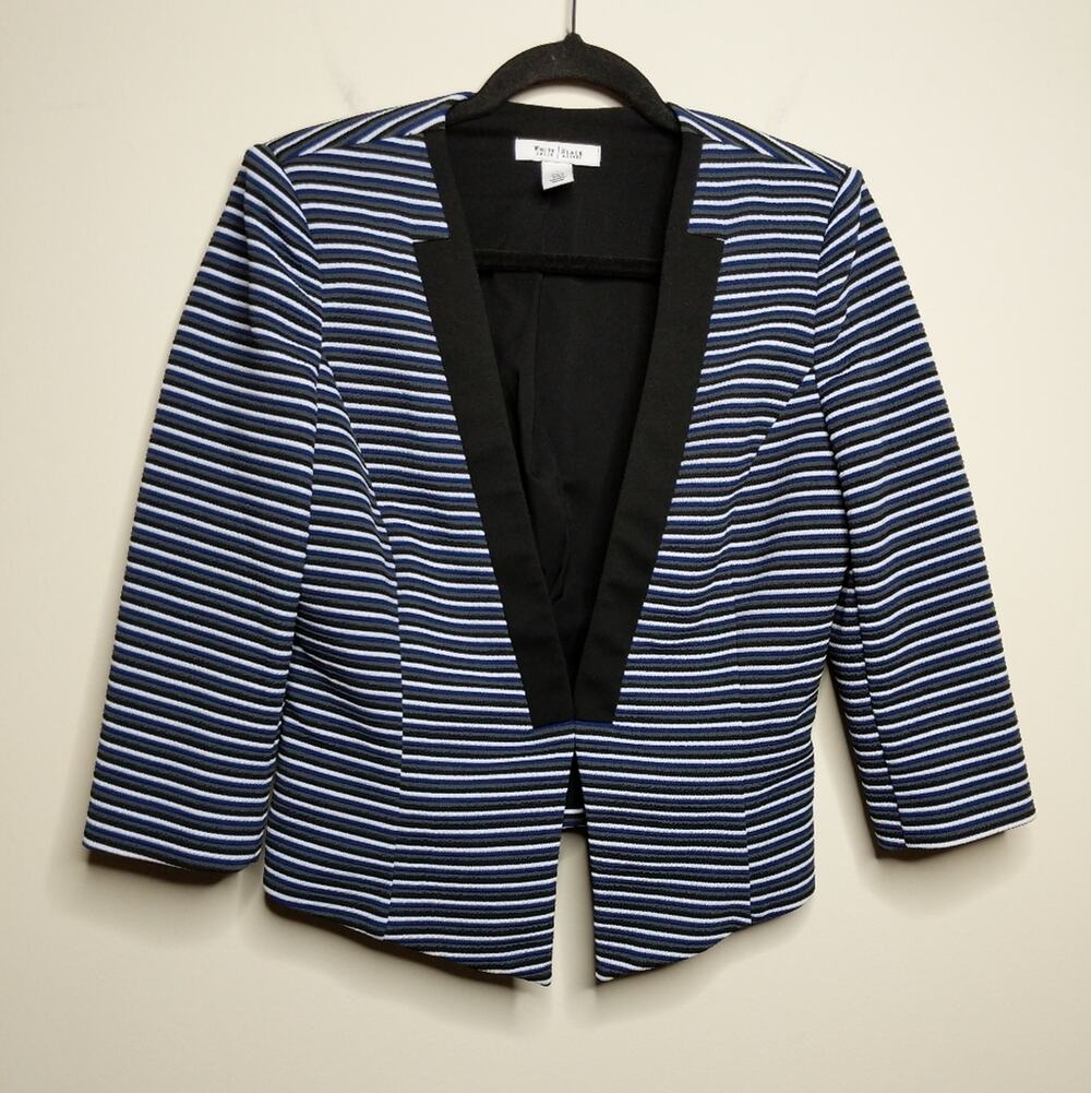 White House Black Market Striped Blazer - Size 8 - EUC